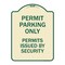 Signmission Permit Parking Permits Issued by Security Heavy-Gauge Aluminum Sign, 24" x 18", TG-1824-23312 A-DES-TG-1824-23312 - alternate 1